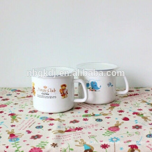 stainless steel enamel milk mug with pe lid